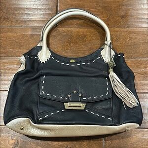 Elegant Black and Cream Handbag